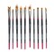 Creative Mark FX Effects Taklon Paint Brushes, Set of 10 - Watercolor, Acrylics & Oil Paint - Soft, Resilient Brush Styles: Multi-Liner, Ribbon, Angular, Dabber, Dagger - w/ Resealable Vinyl Pouch